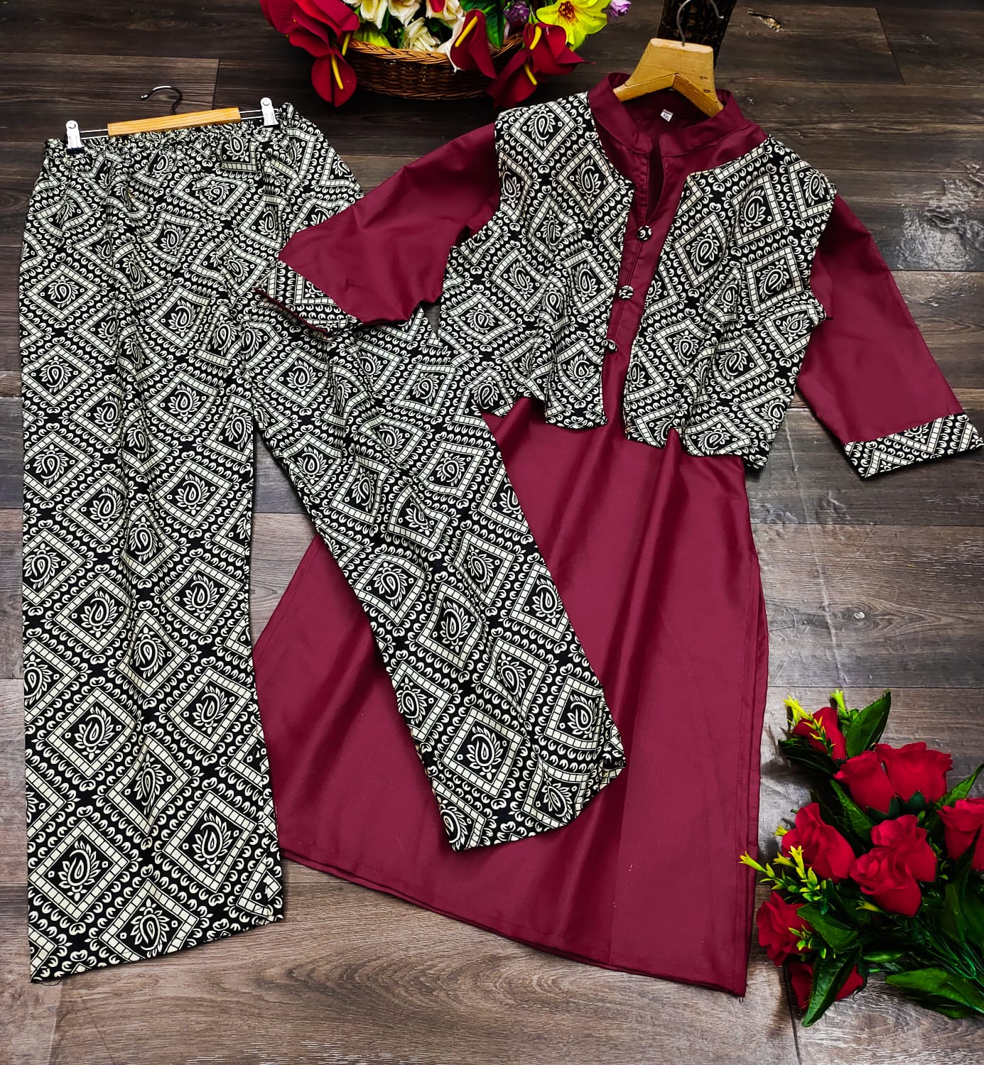 Fusion Kurta Sets for Women-SHKS1090