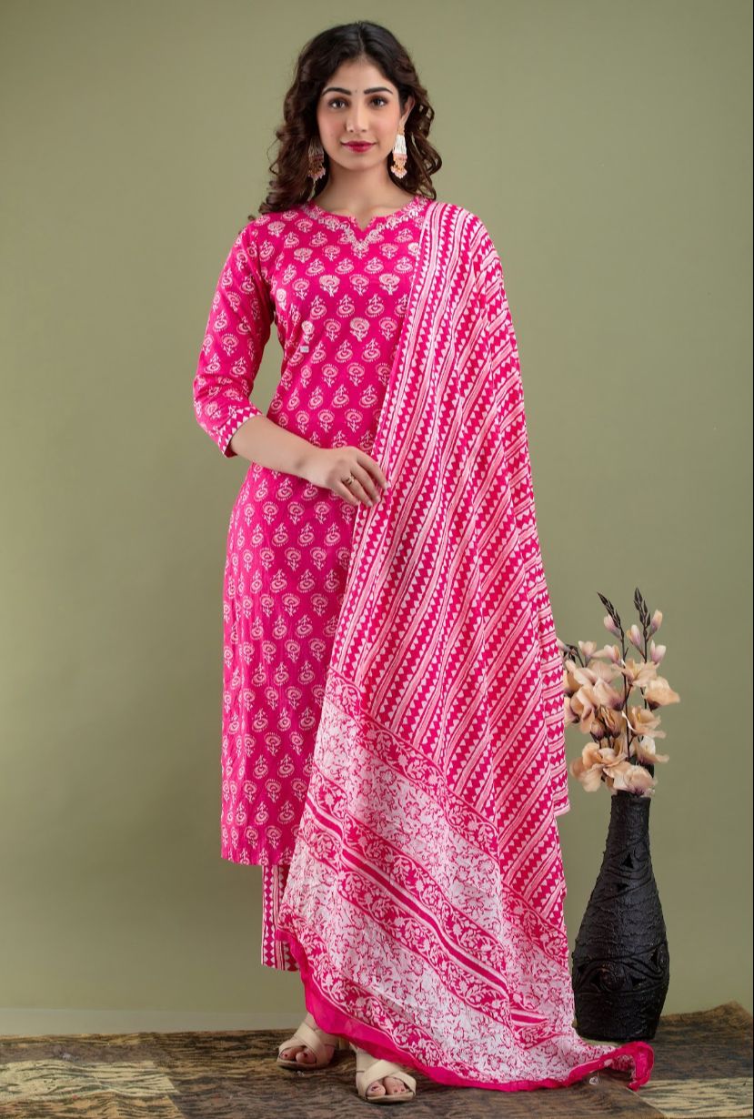 Beautiful Cotton Kurta Sets for Women-SHKS1108