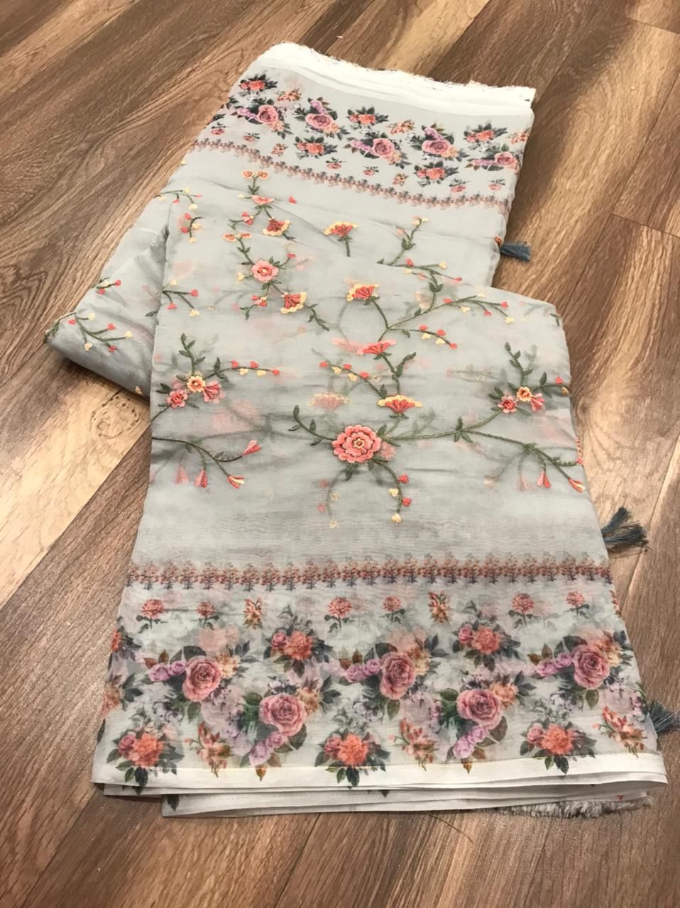 Festive Collection-Khadi Organza Sarees-SH0557