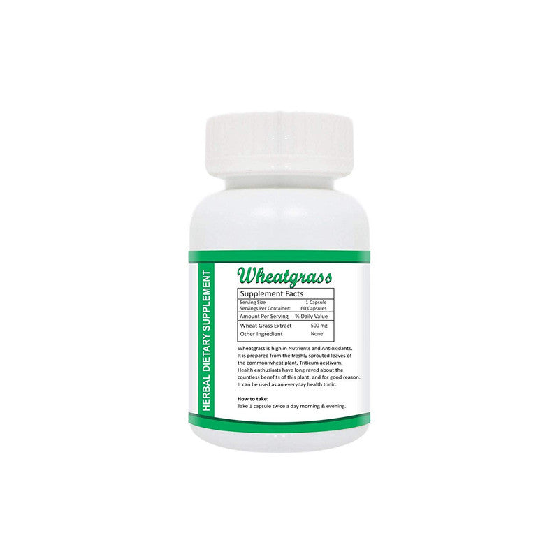 Zindagi Wheatgrass Extract Capsules - Natural Immunity Booster - For Healthy Body - (60 Capsules) - SHTZ1028