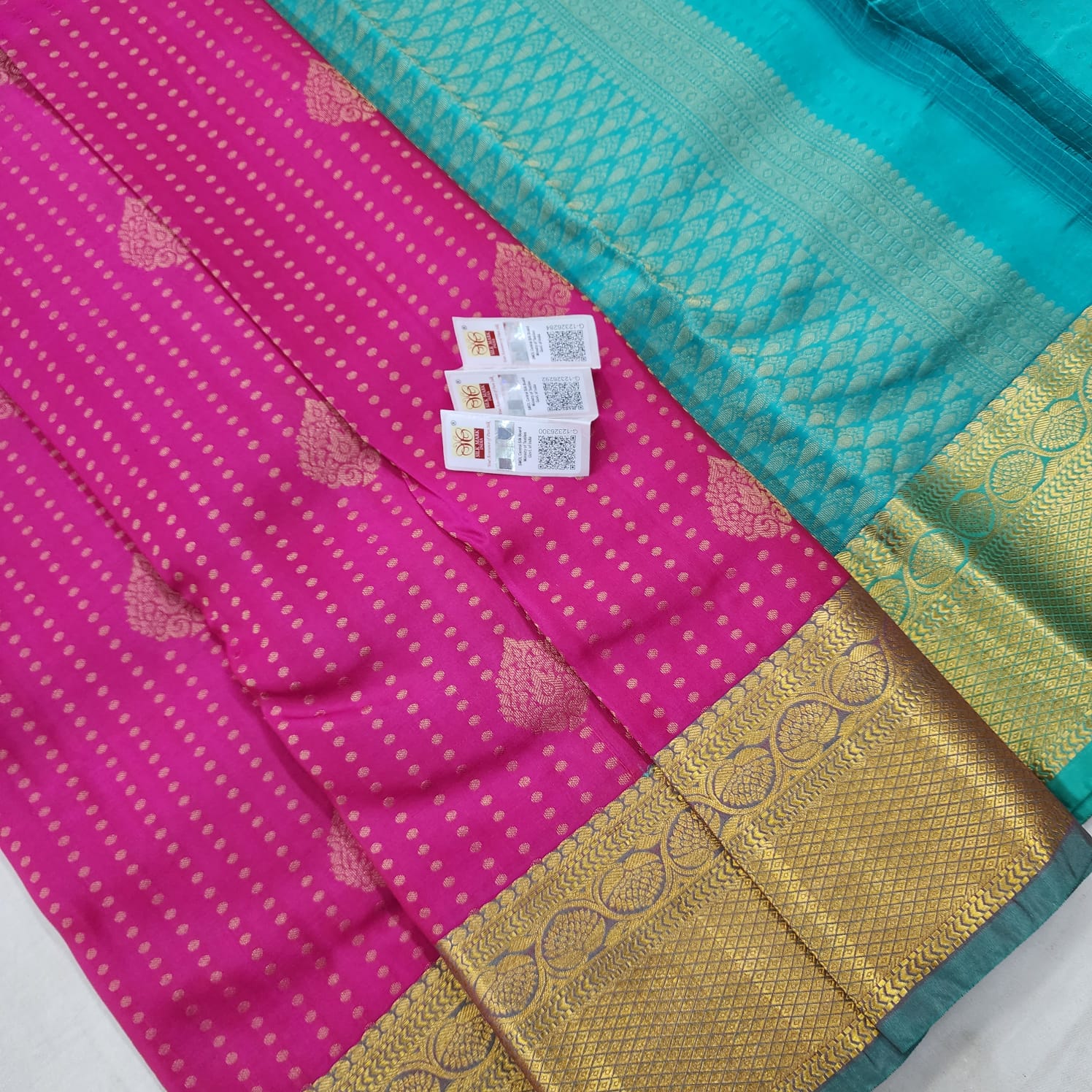 Kanchipuram Pure Korvai Bridal  Silk Sarees