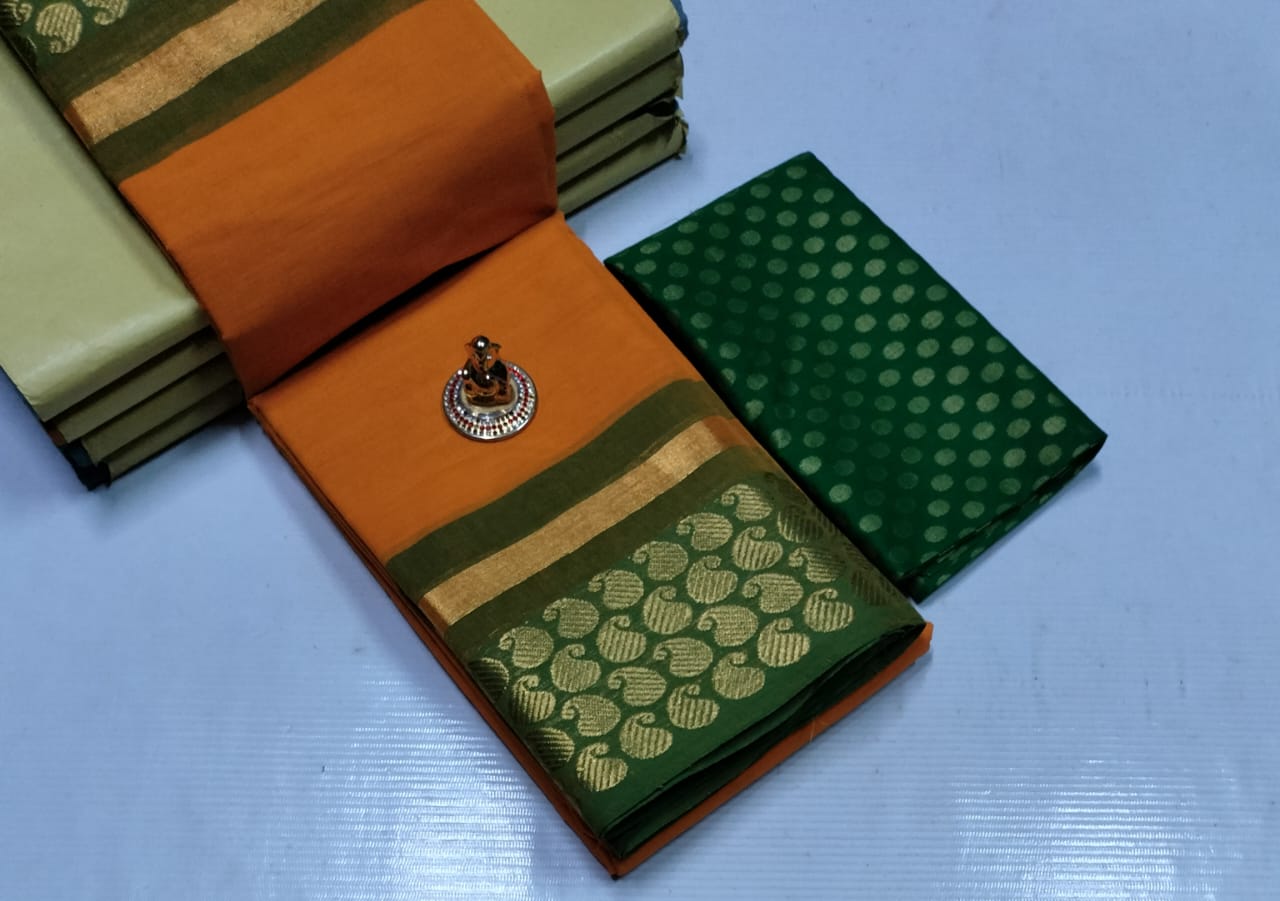 Elegant Chettinad Cotton Sarees - SH0602