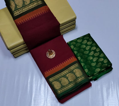 Elegant Chettinad Cotton Sarees - SH0602