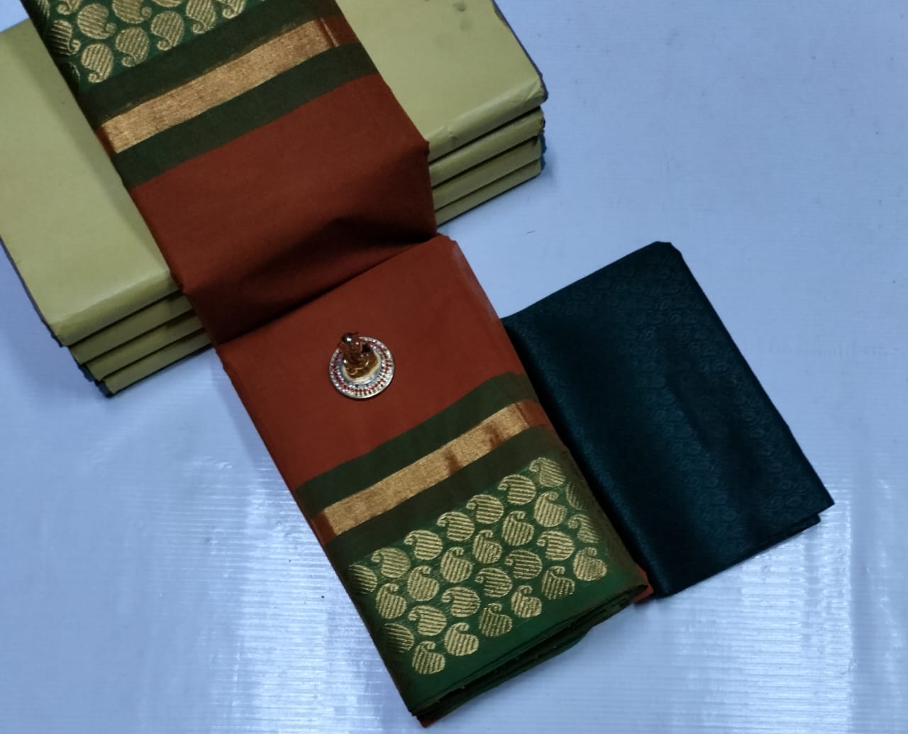 Elegant Chettinad Cotton Sarees - SH0602