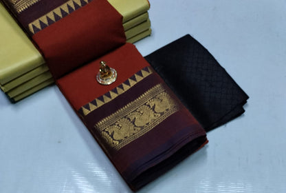 Elegant Chettinad Cotton Sarees - SH0602