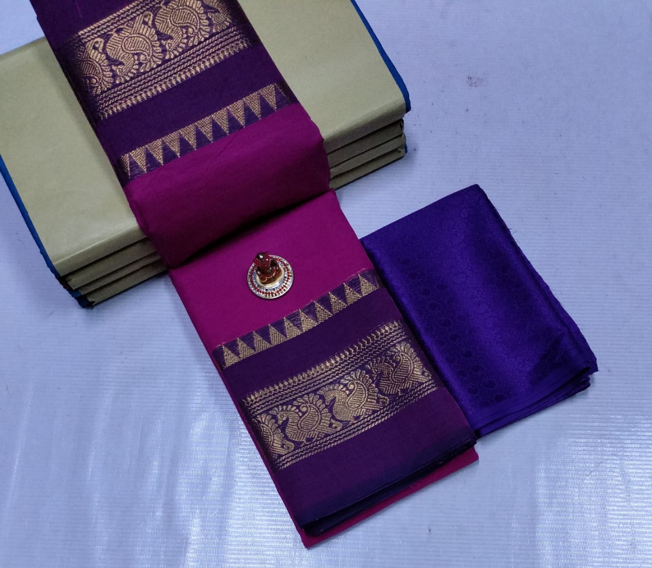 Elegant Chettinad Cotton Sarees - SH0602