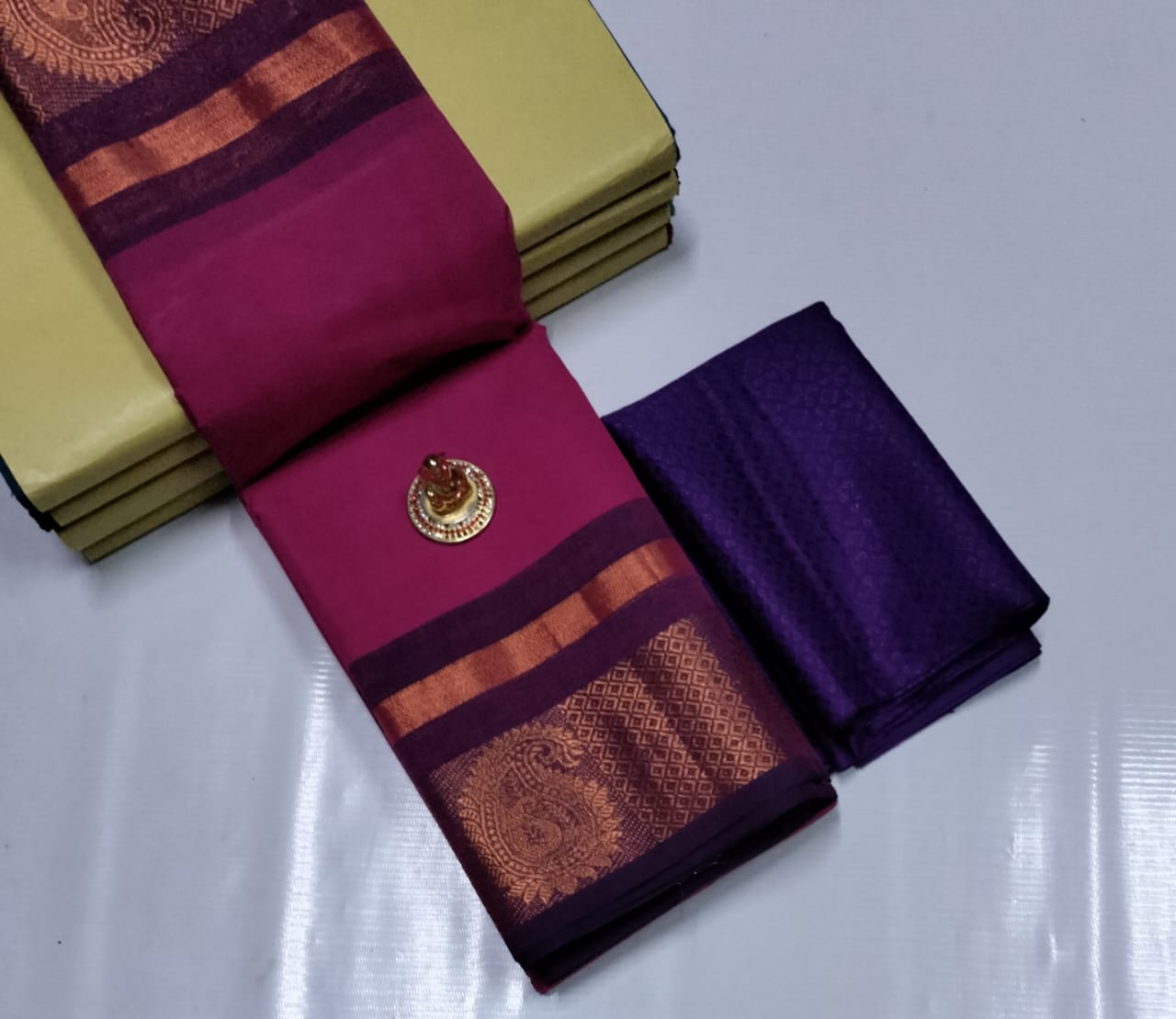 Elegant Chettinad Cotton Sarees - SH0602