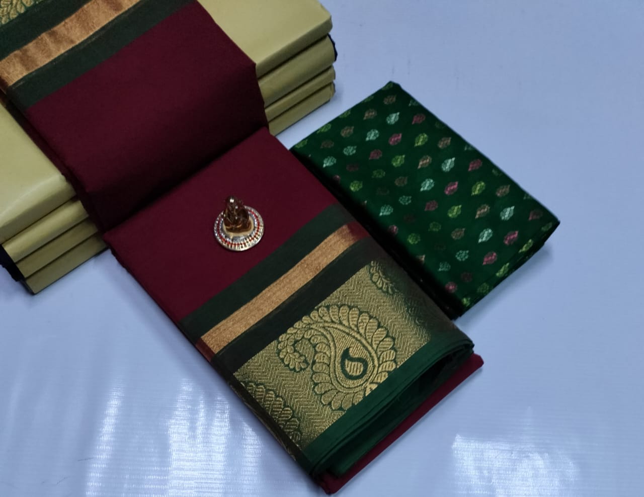 Elegant Chettinad Cotton Sarees - SH0602