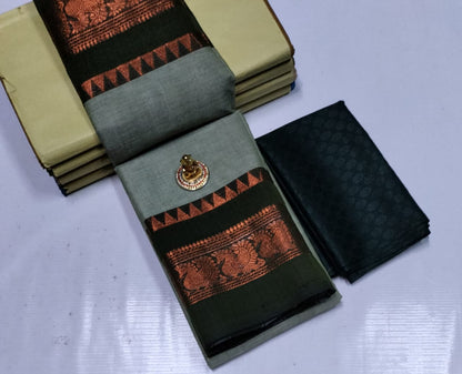 Elegant Chettinad Cotton Sarees - SH0602