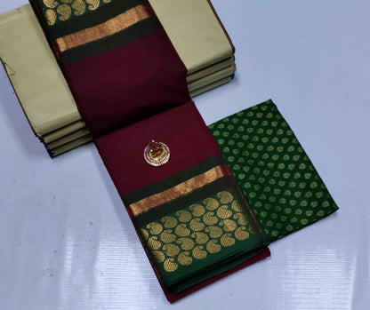 Elegant Chettinad Cotton Sarees - SH0602