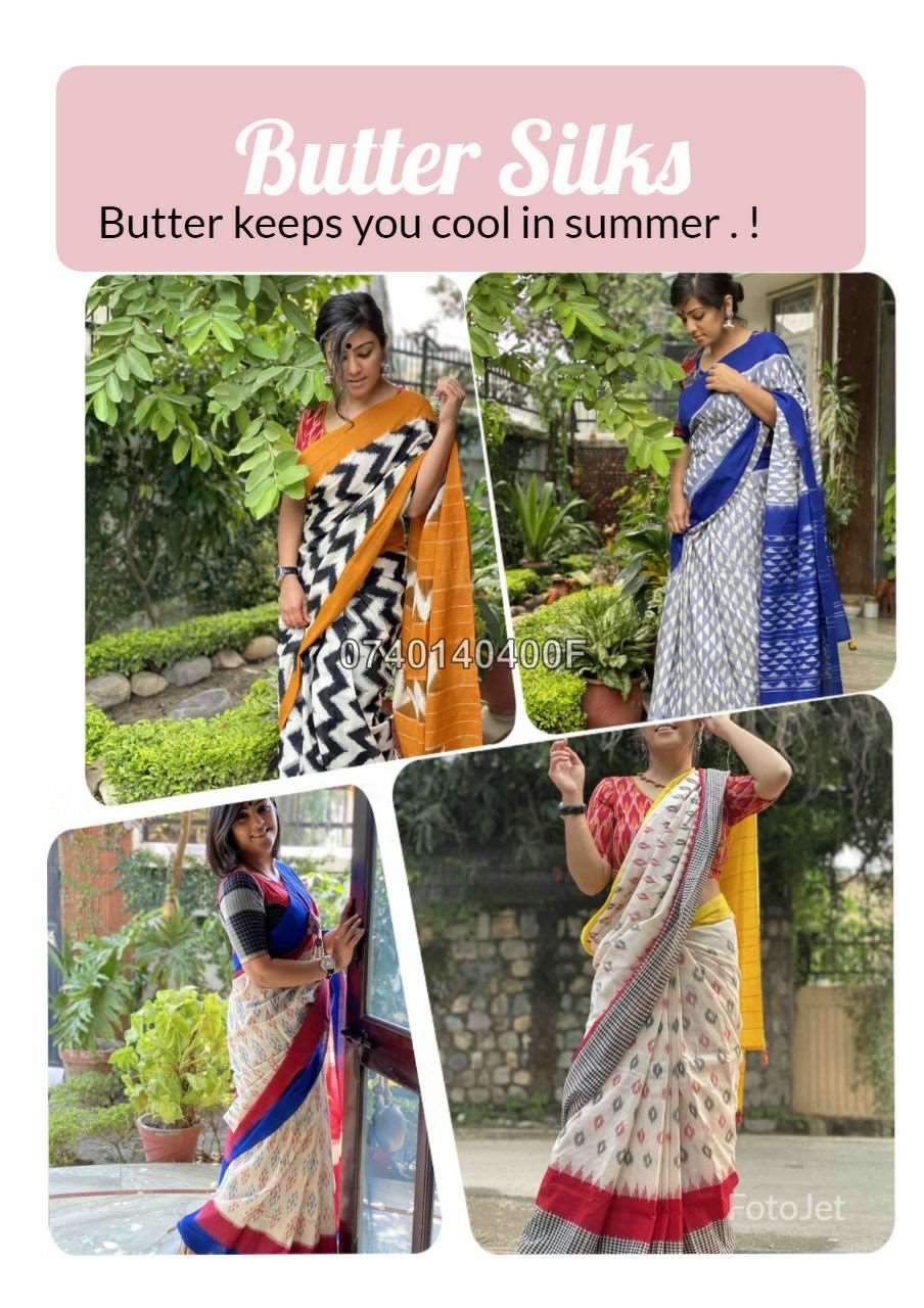 Beautiful Butter Silk Sarees -SH0623