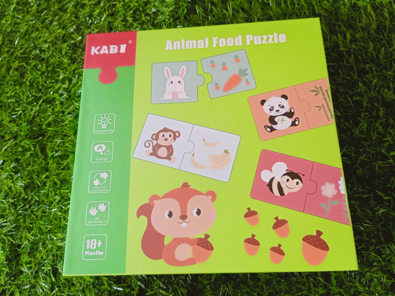 My First Learning Puzzle - Animal and Food, Multi Color for Kids-SHTM1072
