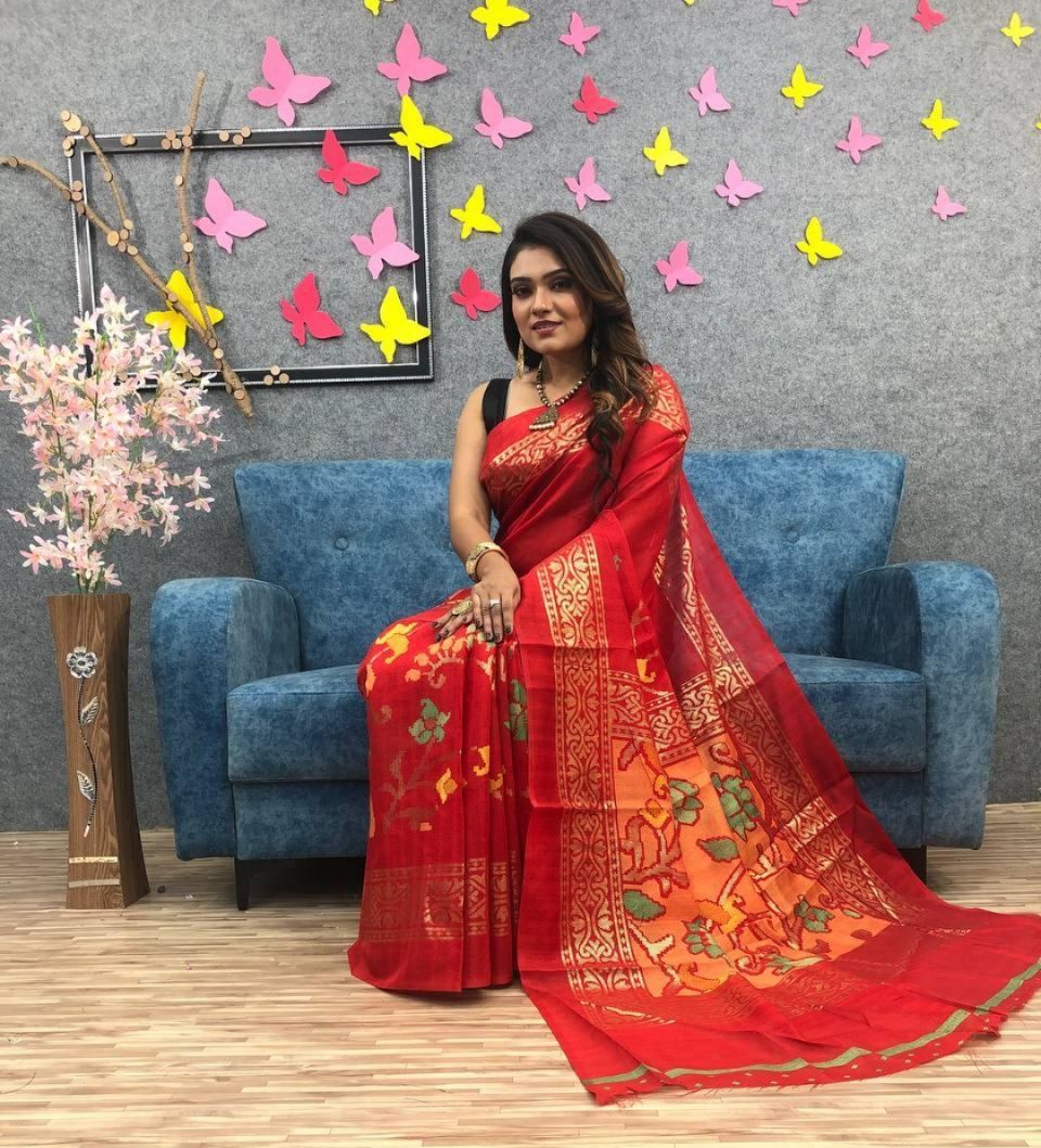 Soft Linen Saree Collections - SH0616