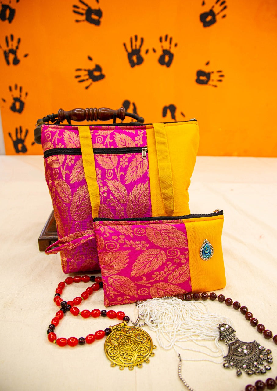 New Bag Combo Brocade Handbags & purse-SHB1057