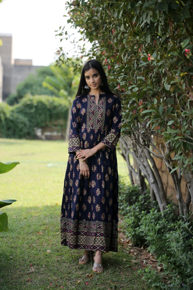 Premium Rayon Long Gown for Women-SHK1131