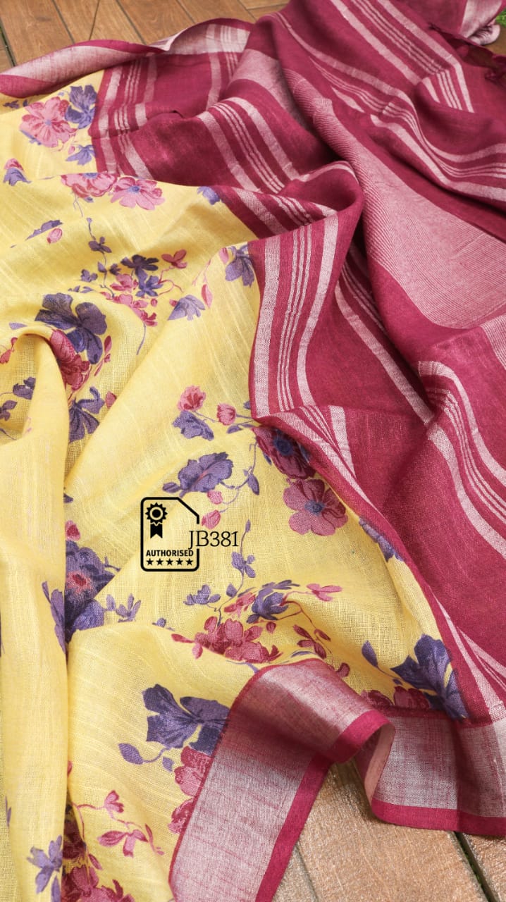 Slub Linen Sarees - SH0609