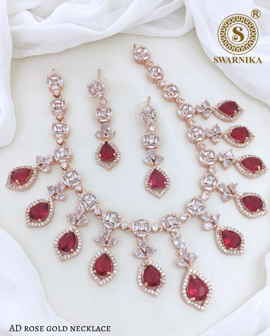 Trendy Rose Gold Neck Set- SHJ1072