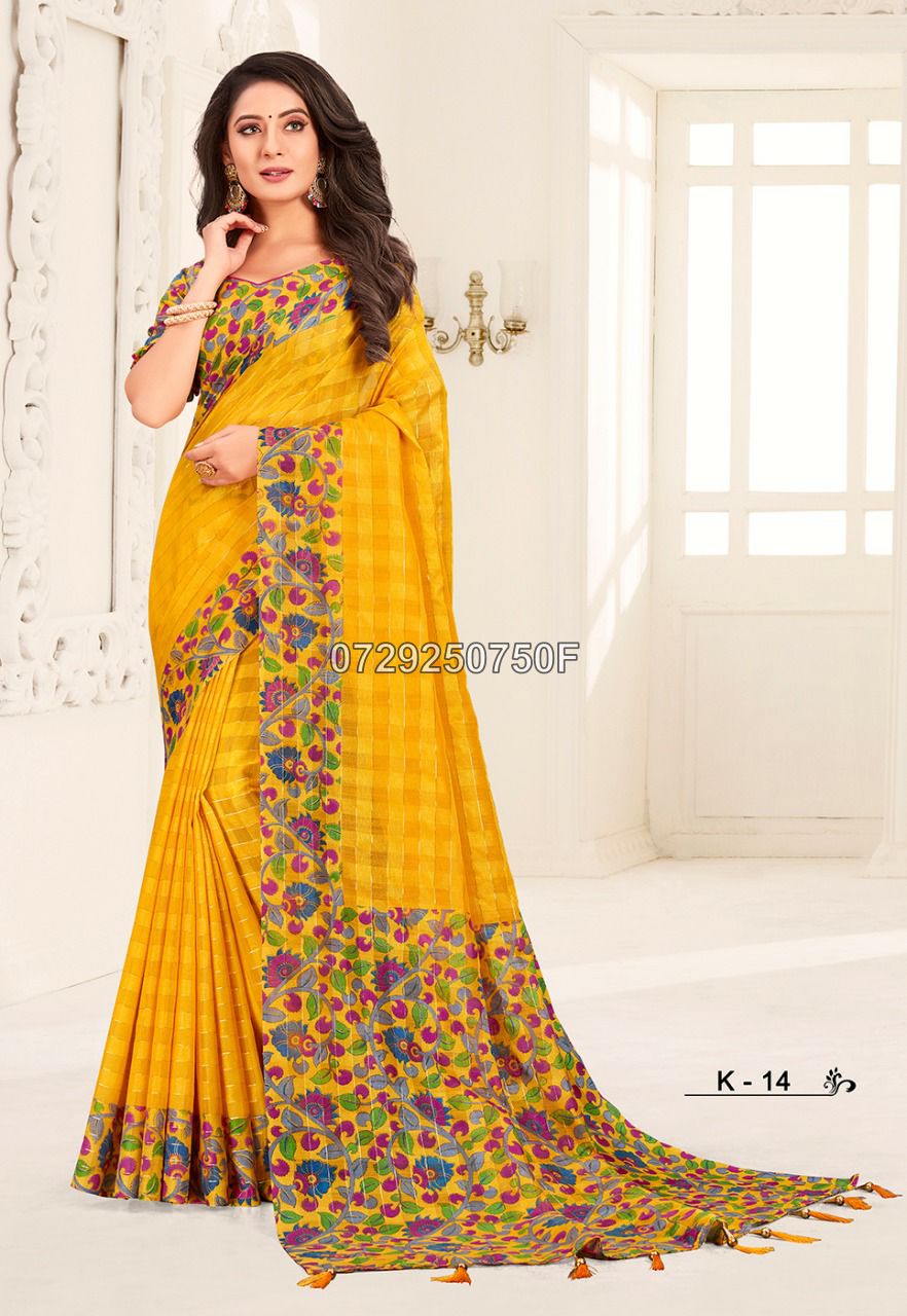 Beautiful Soft Cotton Saree Collections -SH0635
