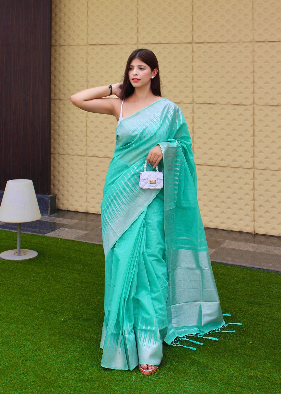 Graceful Cotton Slub Saree-SH1003