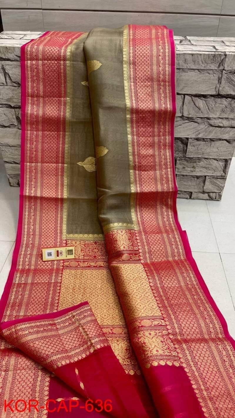 Beautiful Banarasi Kora Organza Saree Collections -SH0640