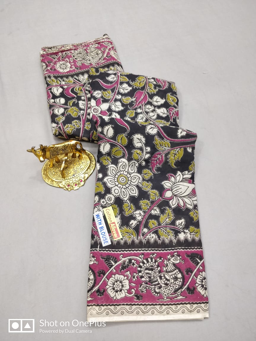 Kalamkari Cotton Saree Collections -SH0633