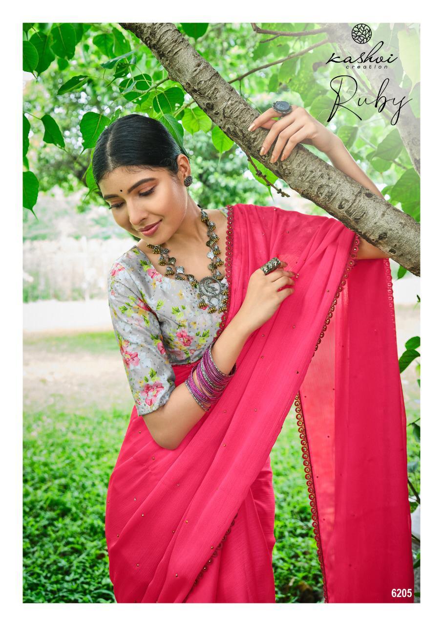 Moss Chiffon Designer Saree Collections-SH0591