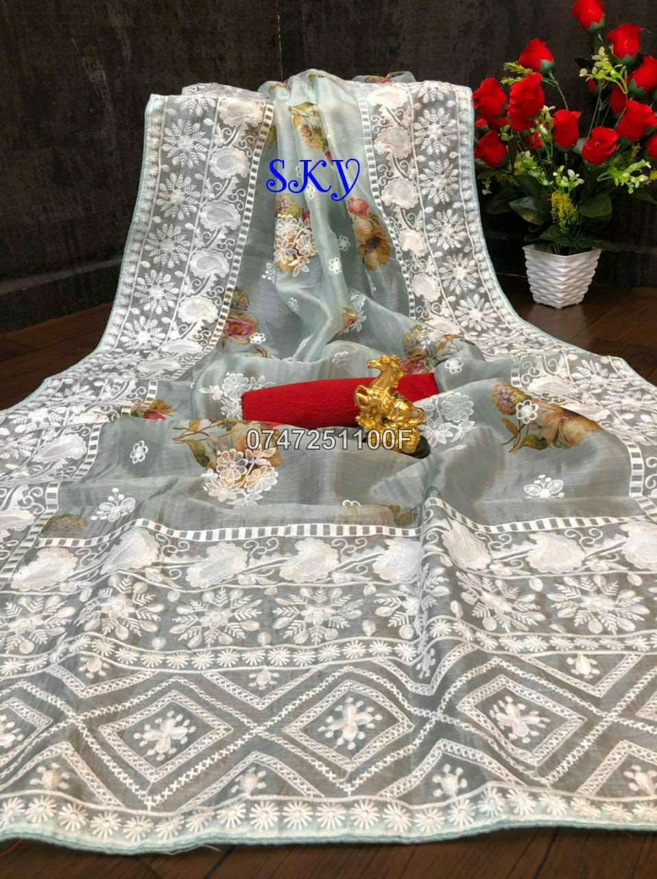 Beautiful Organza Saree Collections -SH0637