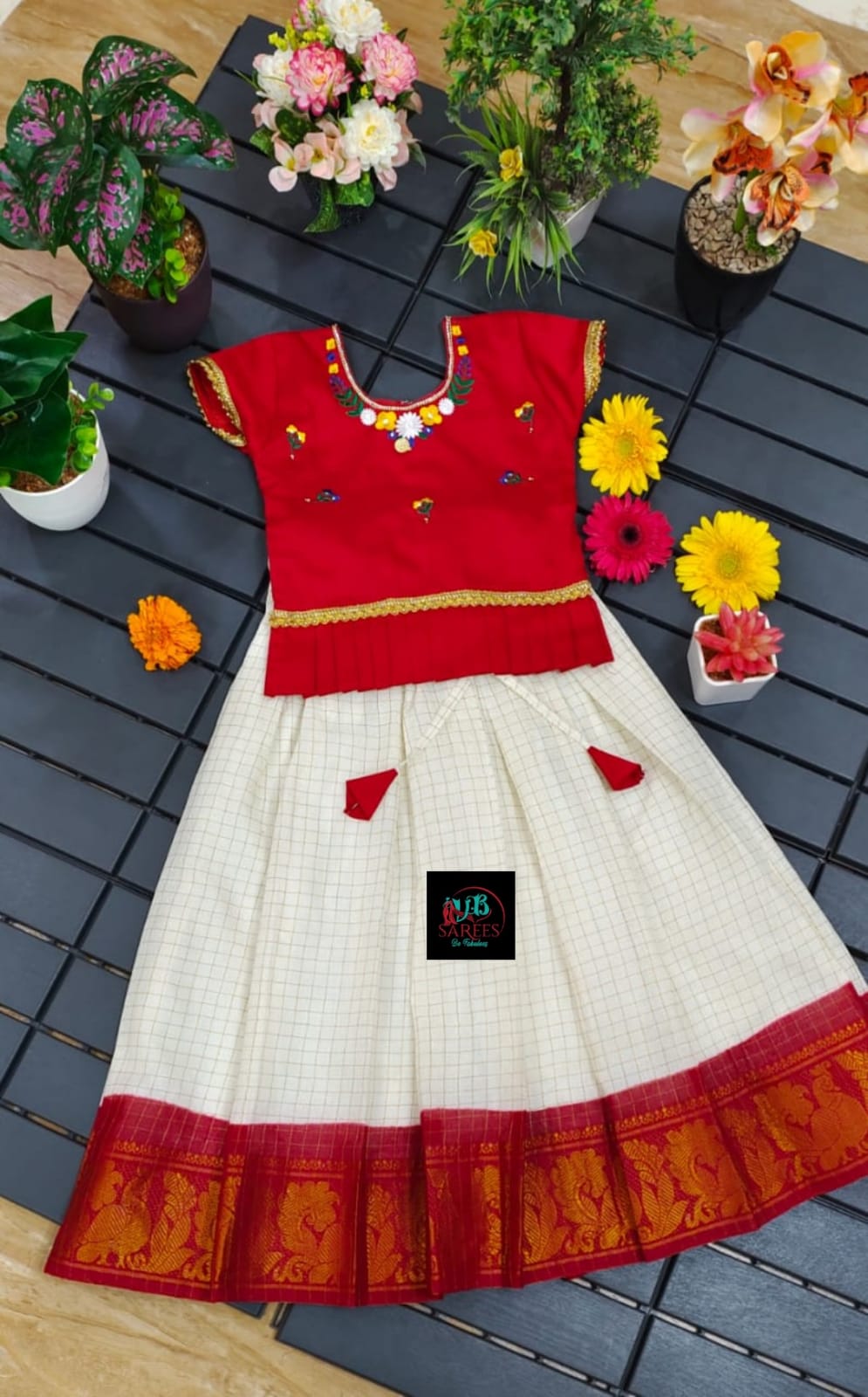 Ethnic Girls Pavadai Set-SHG1053