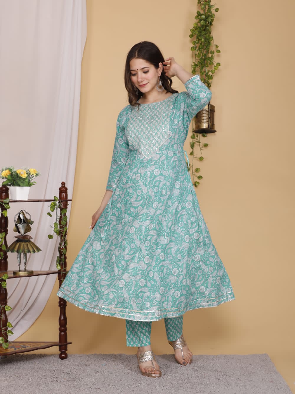 Premium Cotton Kurta Sets for Women-SHKS1148