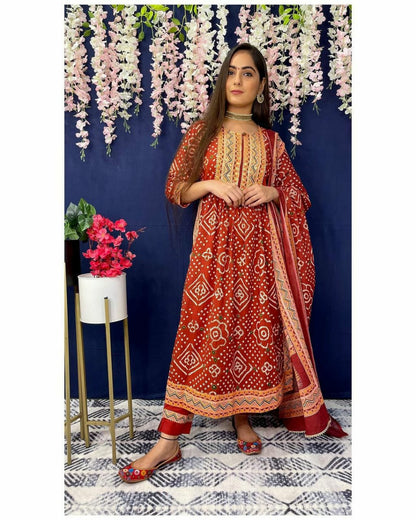 Exclusive New Traditional Hand Block Printed Cotton Suits-SHKS1048