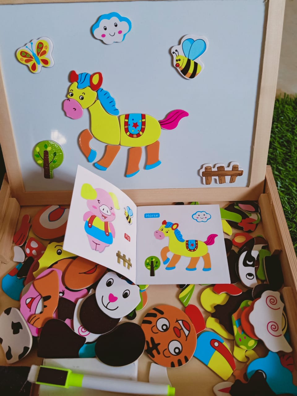 Wooden Double Side Magnetic Drawing Board Kids Educational Toys for Kids - SHTM1021