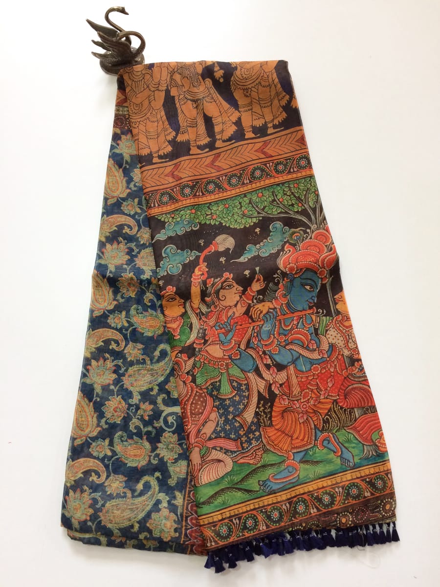 Digital Kalamkari Cotton Sarees - SH0603