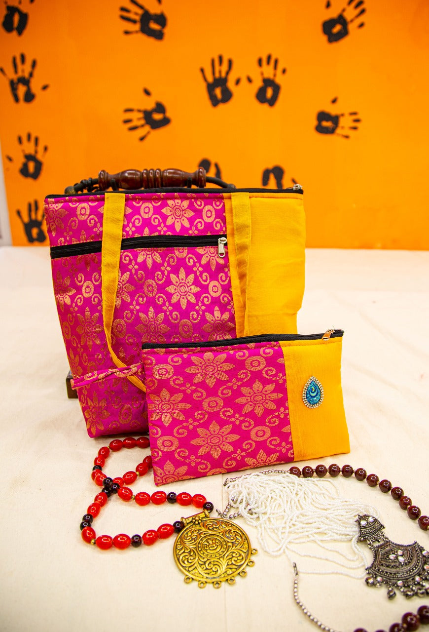 New Bag Combo Brocade Handbags & purse-SHB1057