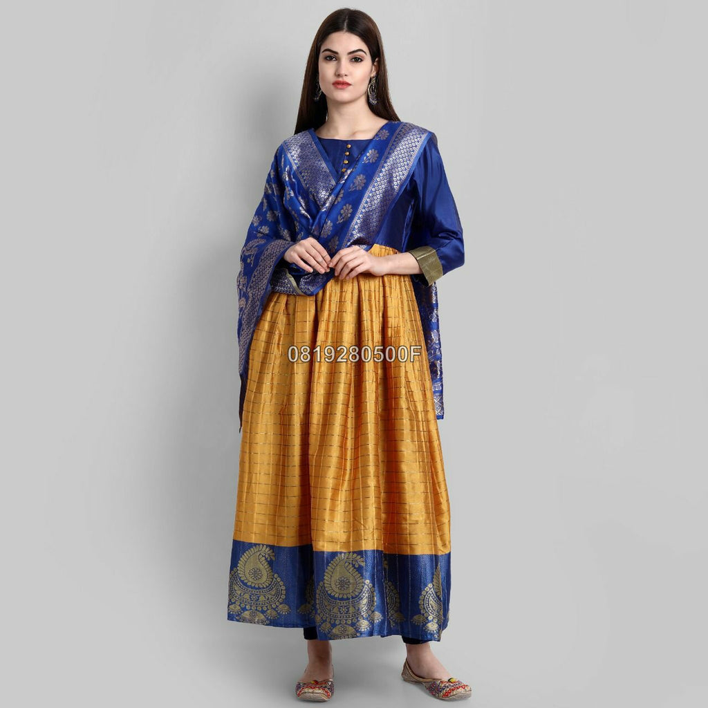 Ethnic Banarasi Kurta Set for Women-SHKS1155