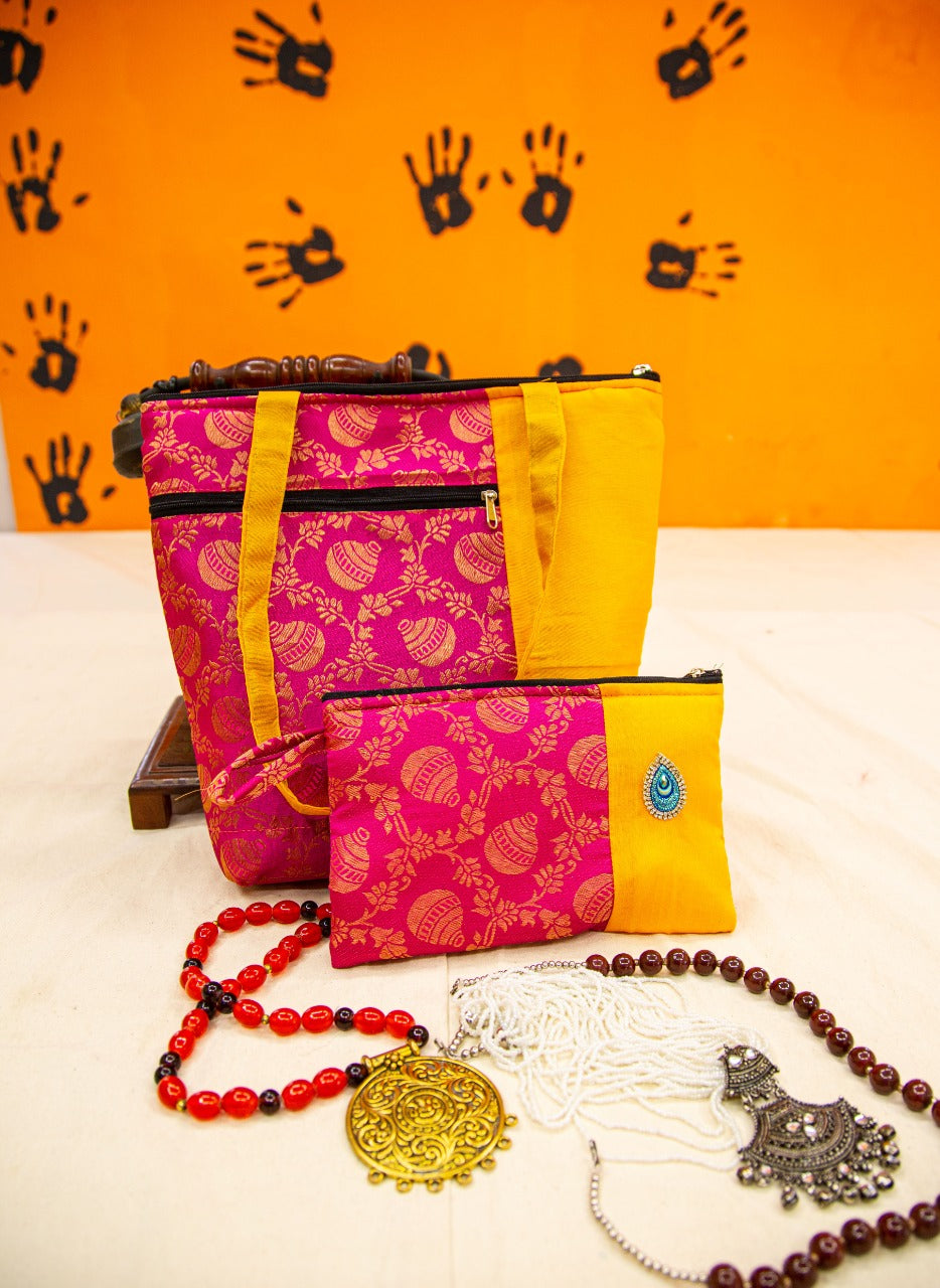 New Bag Combo Brocade Handbags & purse-SHB1057