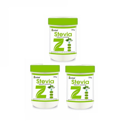 Zindagi Stevia Powder - Natural Stevia White Powder - Sugarfree Stevia Powder - Stevia Extract Powder 200 gm - SHTZ1006