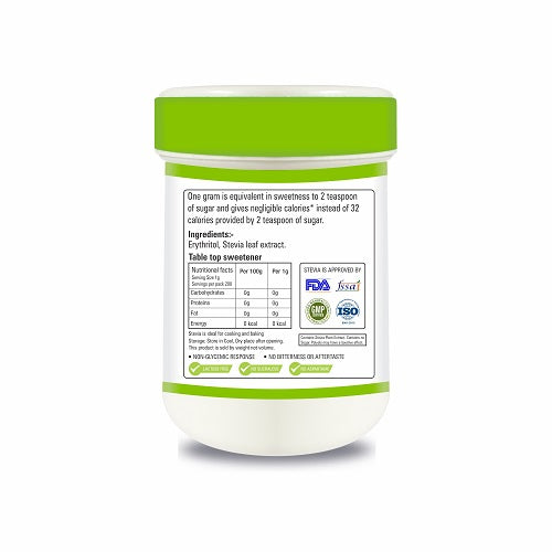 Zindagi Stevia Powder - Natural Stevia White Powder - Sugarfree Stevia Powder - Stevia Extract Powder 200 gm - SHTZ1006