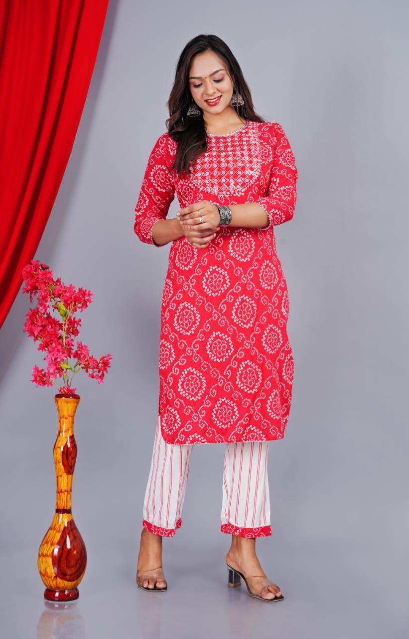 Ethnic Handwork Kurta Sets for Women-SHKS1140