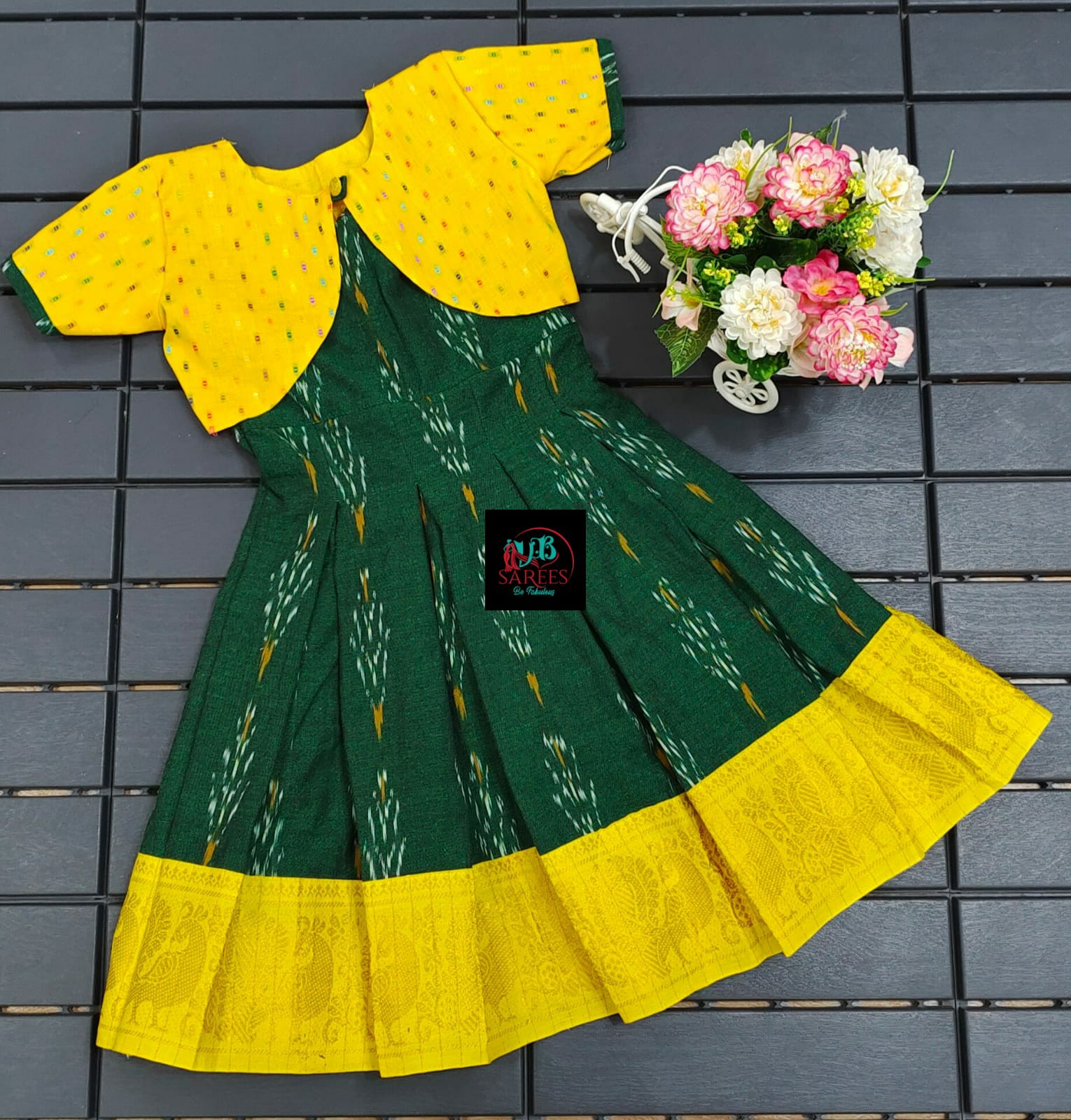 Ethnic Girls Frock with Coat-SHG1060