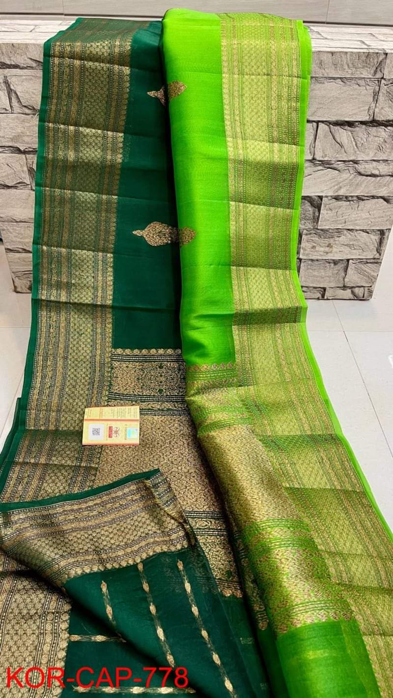 Beautiful Banarasi Kora Organza Saree Collections -SH0640