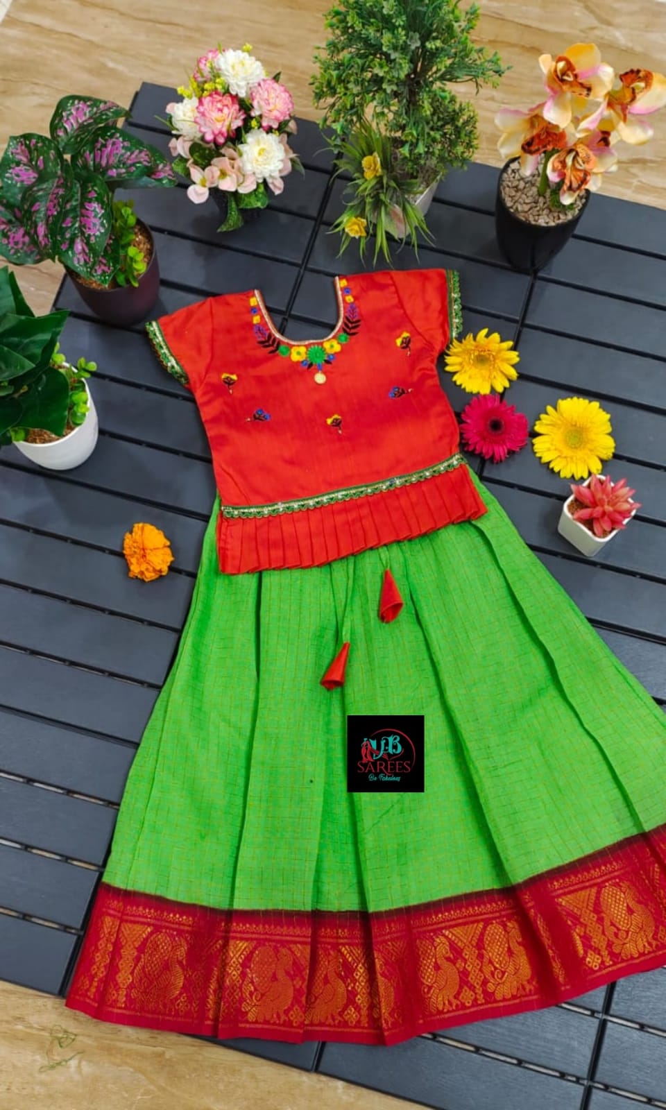Ethnic Girls Pavadai Set-SHG1053
