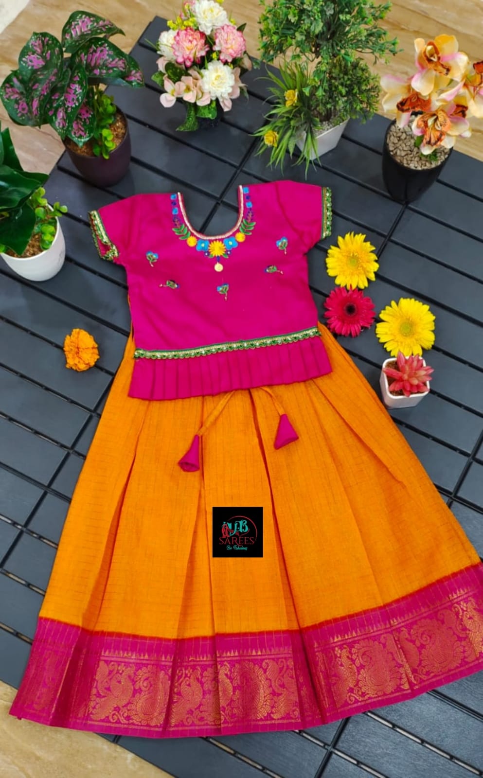 Ethnic Girls Pavadai Set-SHG1053