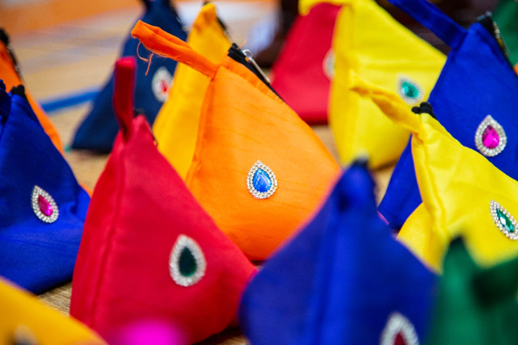 Raw silk Triangle Pouches-SHB1052
