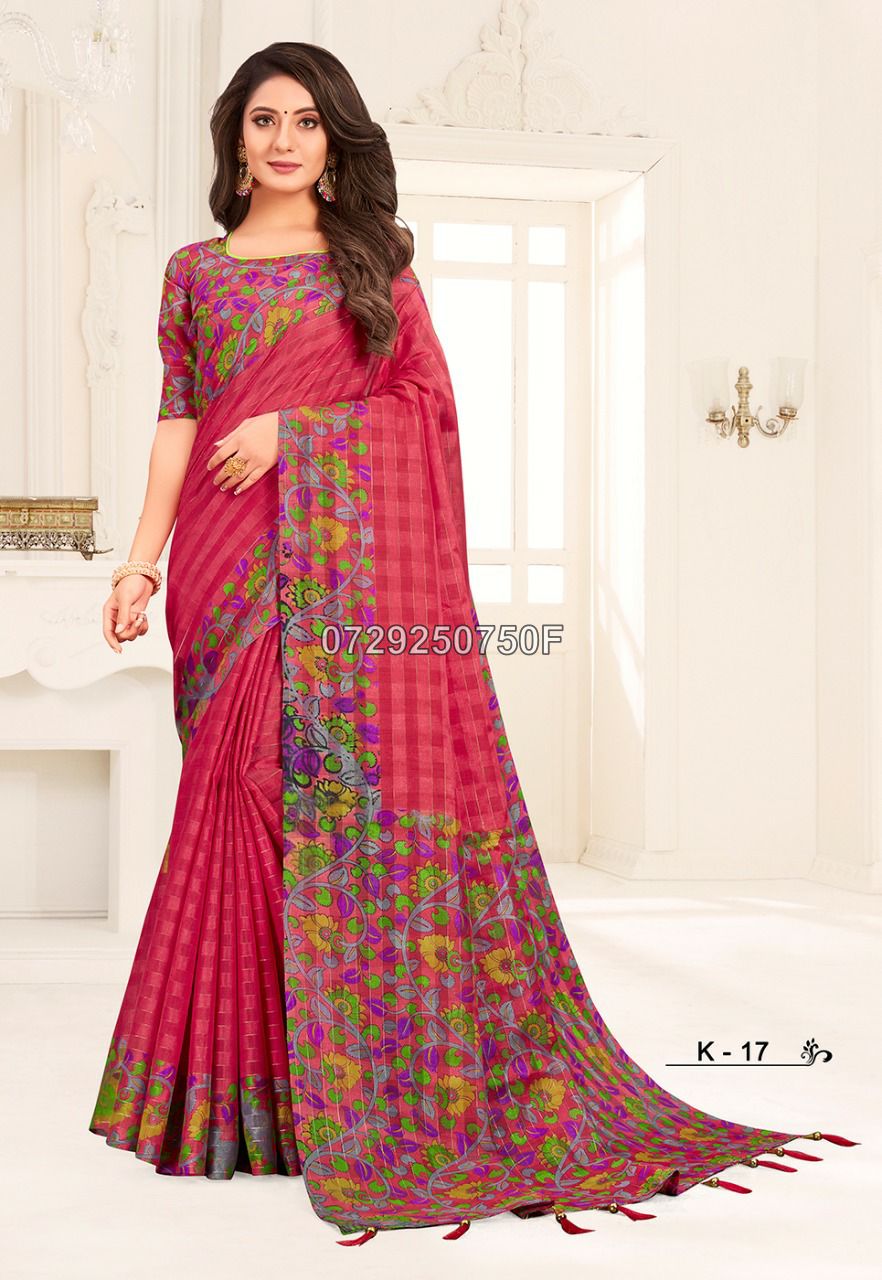 Beautiful Soft Cotton Saree Collections -SH0635
