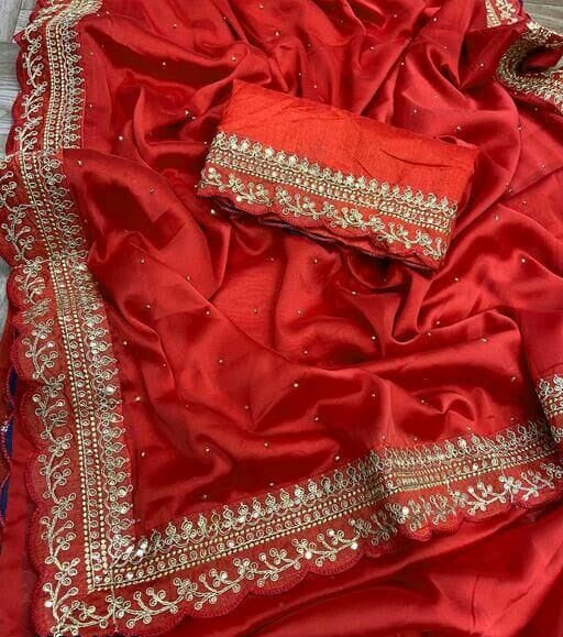 Embroidery Vichithra Art Silk Sarees-SH1005