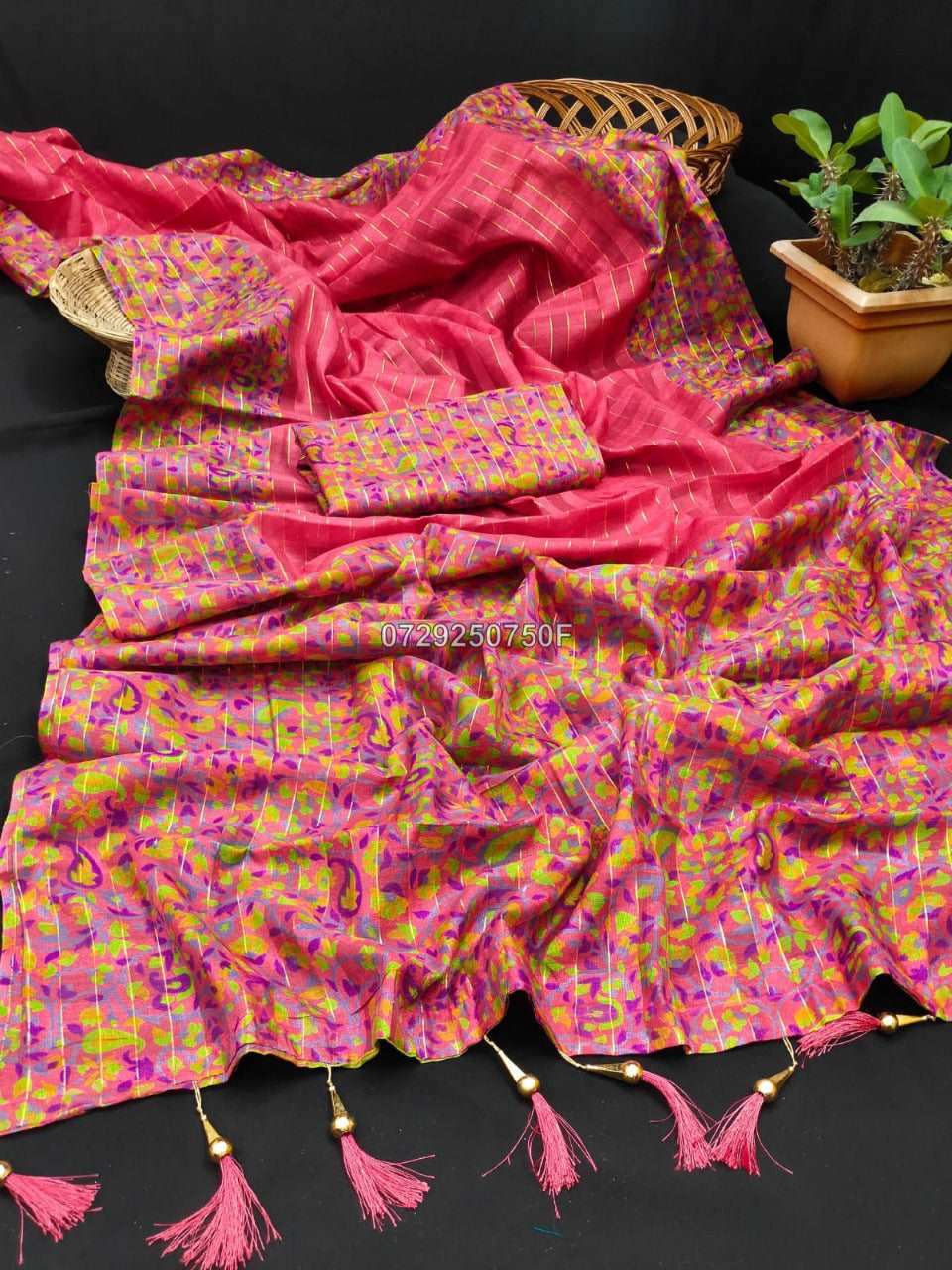 Beautiful Soft Cotton Saree Collections -SH0635