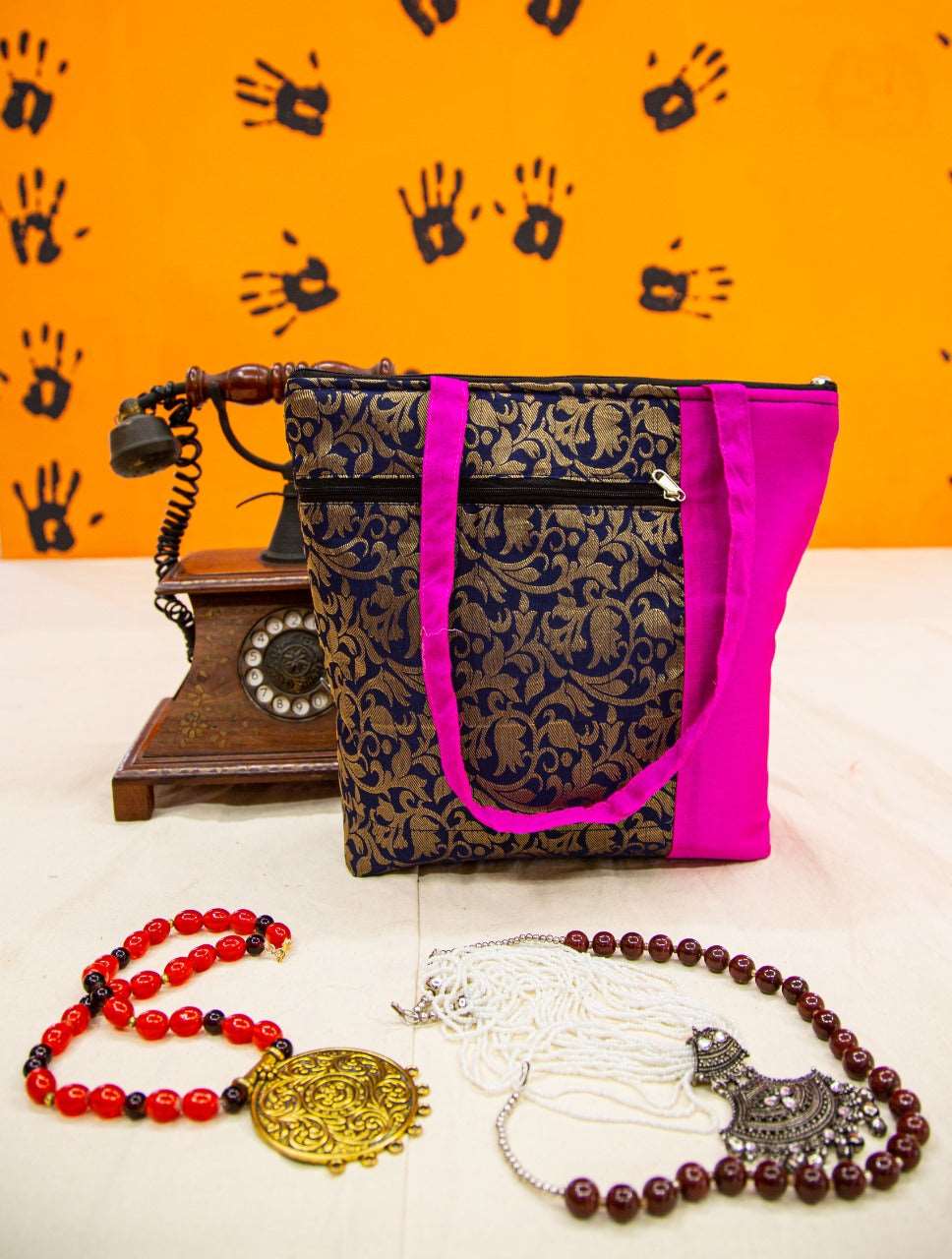 Brocade Handbags-SHB1011
