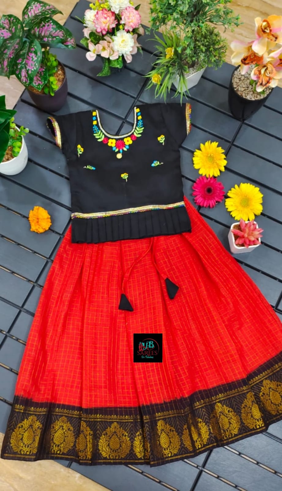 Ethnic Girls Pavadai Set-SHG1053