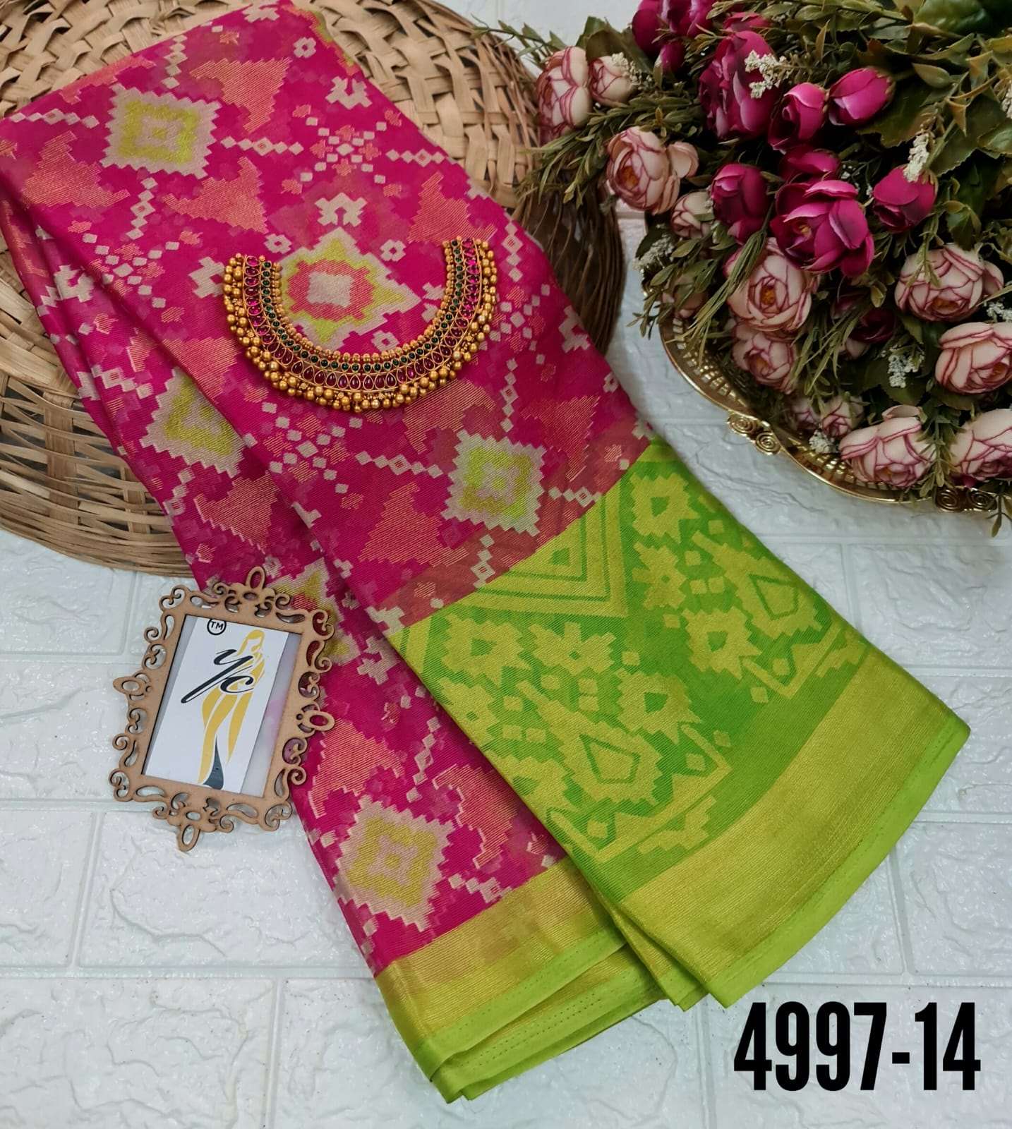 Beautiful Chiffon Brasso Sarees -SH0622