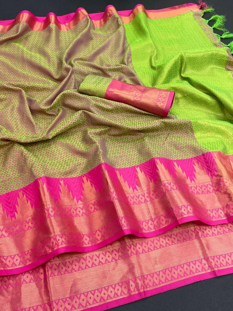 Cotton Silk Saree Collections-SH0620
